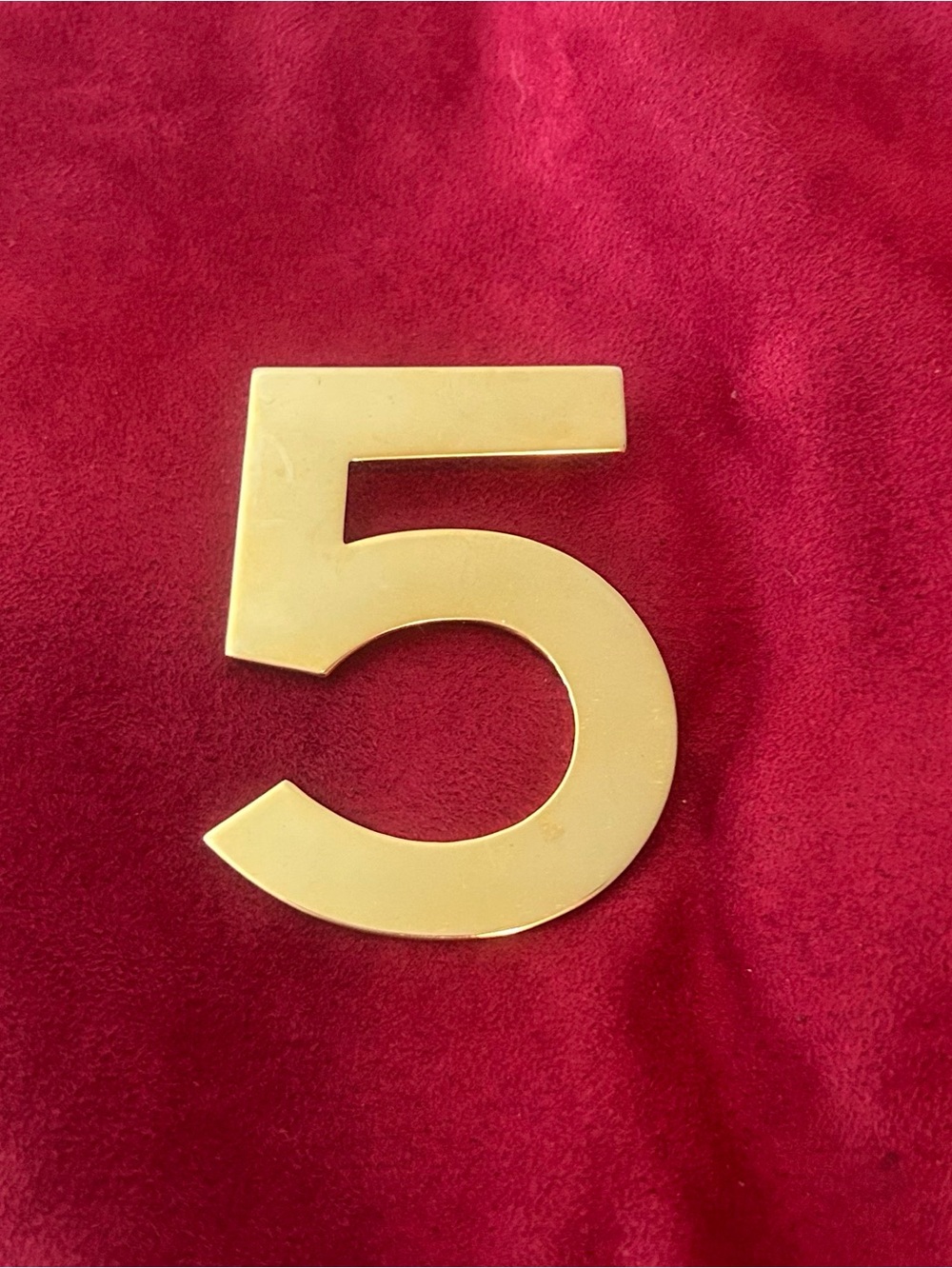 Chanel VTG. Rare #5 Employee Pin Brooch